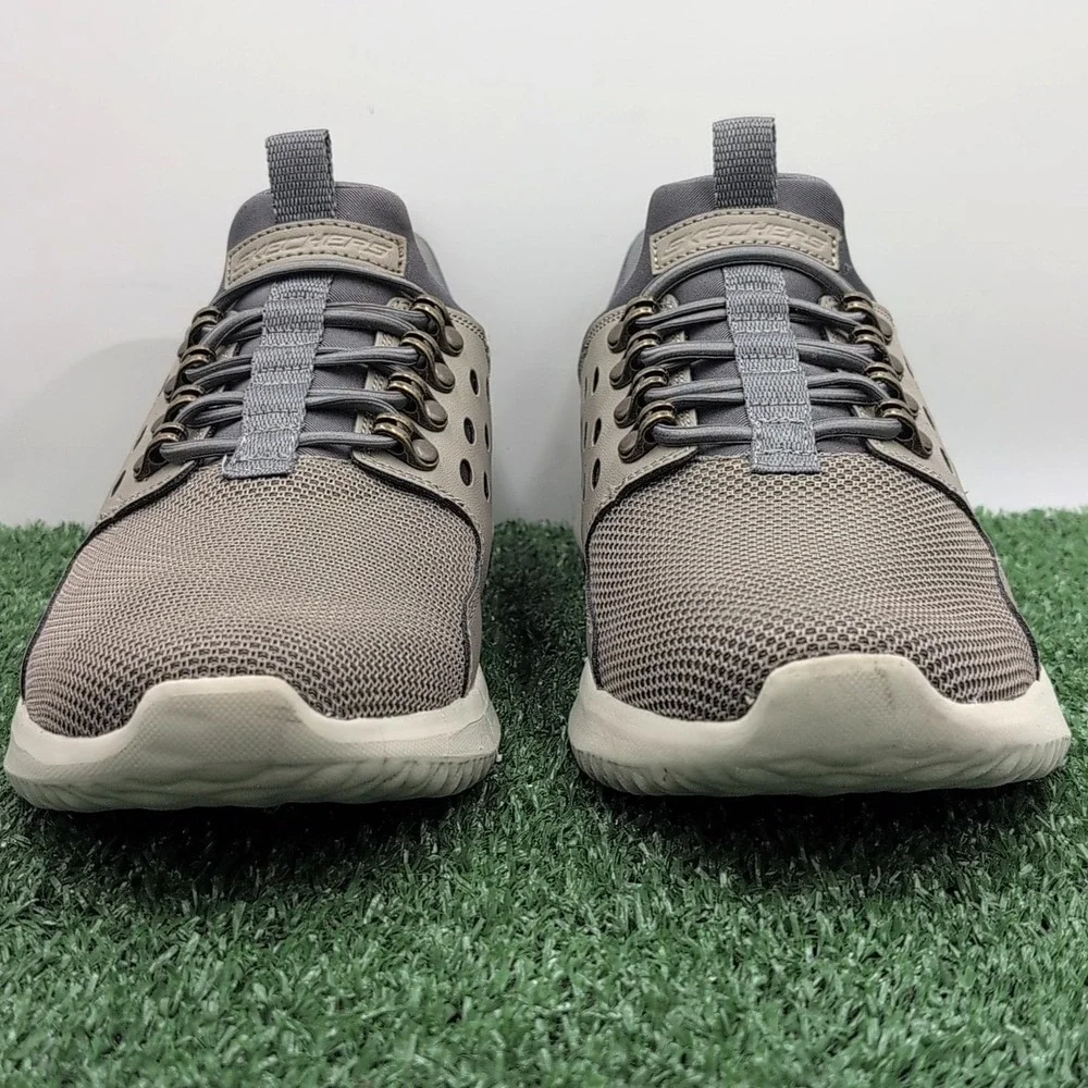 Skechers Volero ARZA Shoes Mens Size 9 Taupe Khaki Athletic Daily Sneaker 210050